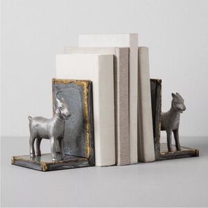Hearth and Hand with Magnolia Galvanized Metal Farmhouse  Goat Bookends